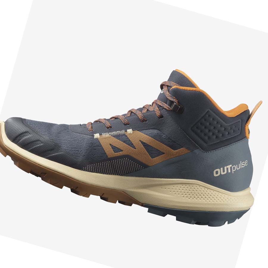 Salomon OUTPULSE MID GORE-TEX Erkek Yürüyüş Ayakkabısı Gri | TR 3539WNB